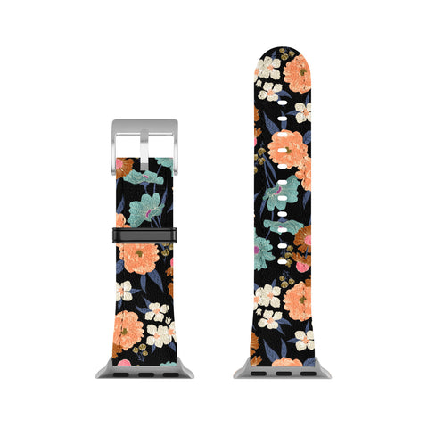 Schatzi Brown Whitney Floral Black Apple Watch Band