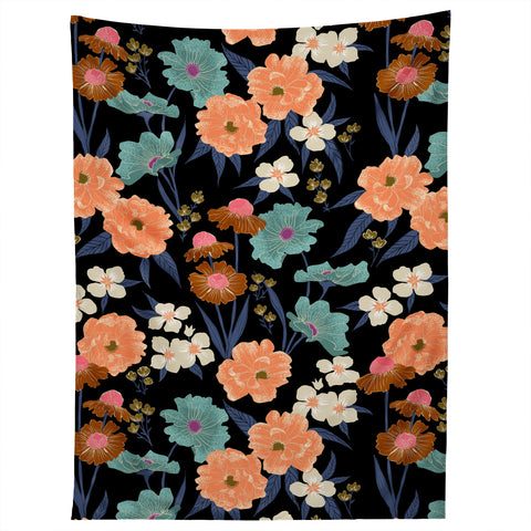Schatzi Brown Whitney Floral Black Tapestry