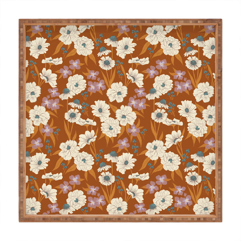 Schatzi Brown Whitney Floral Sienna Square Tray