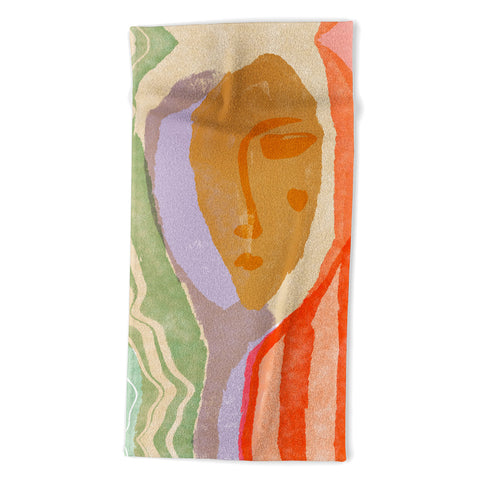 Sewzinski Abstract Portrait II Beach Towel