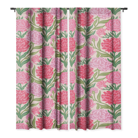 Sewzinski Carnations in Pink Blackout Non Repeat