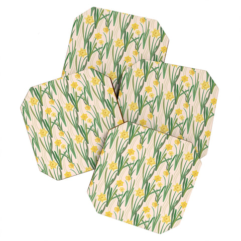 Sewzinski Daffodils Pattern Coaster Set