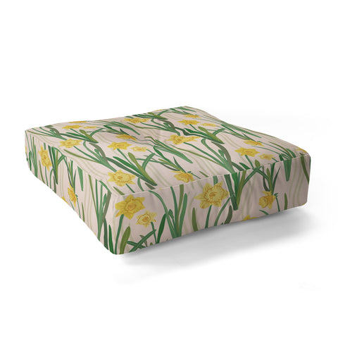 Sewzinski Daffodils Pattern Floor Pillow Square