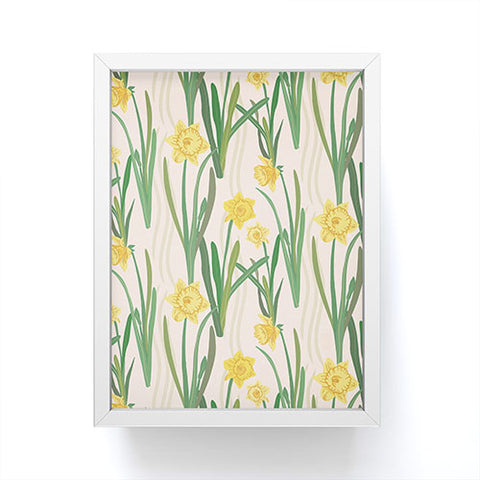 Sewzinski Daffodils Pattern Framed Mini Art Print