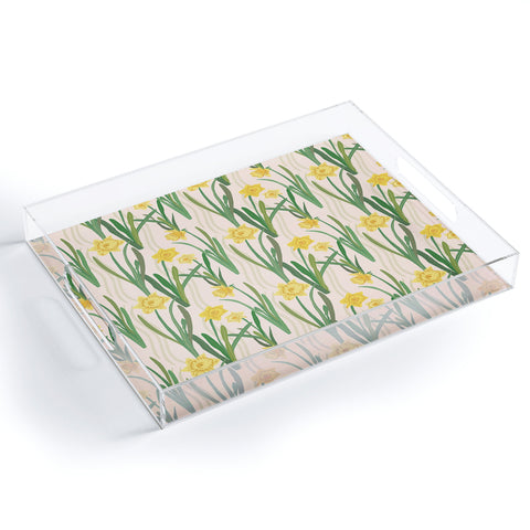 Sewzinski Daffodils Pattern Acrylic Tray