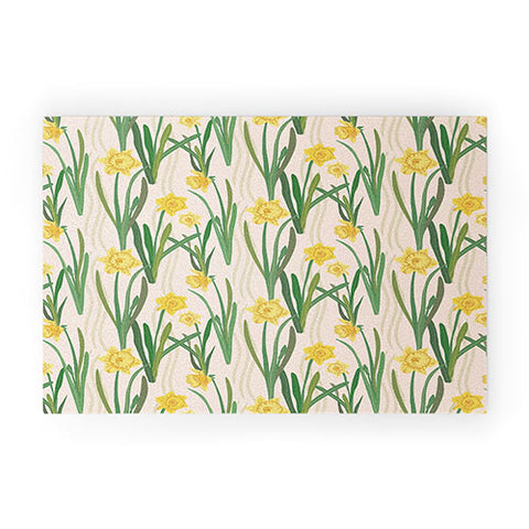 Sewzinski Daffodils Pattern Welcome Mat