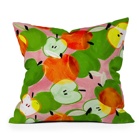 Sewzinski Happy Apples Outdoor Throw Pillow