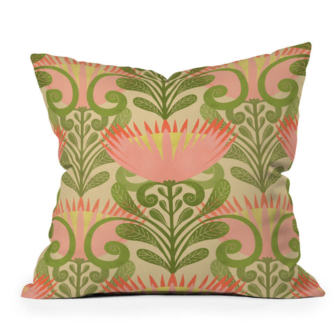 Sewzinski King Protea Pattern Outdoor Throw Pillow