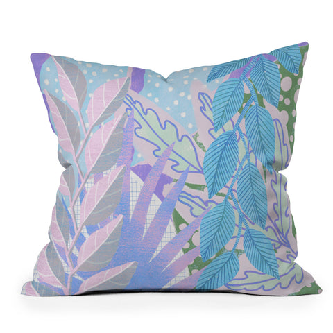 Sewzinski Modern Jungle in Purple Outdoor Throw Pillow