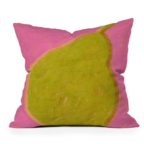 Sewzinski Modern Pear Outdoor Throw Pillow