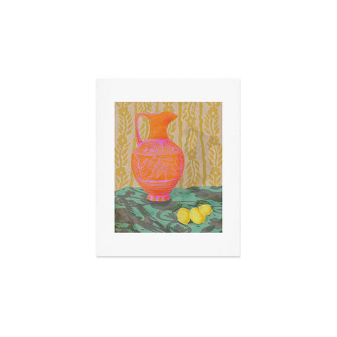 Sewzinski Pitcher and Lemons Painting Art Print