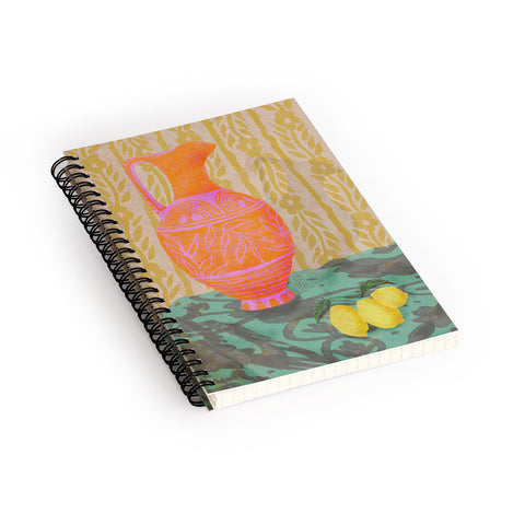 Sewzinski Pitcher and Lemons Painting Spiral Notebook