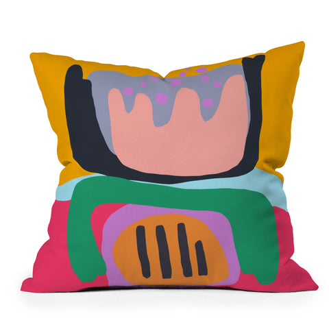 Sewzinski Shapes and Layers 26 Outdoor Throw Pillow