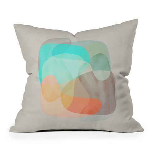 Sewzinski Shapes and Layers 29 Outdoor Throw Pillow