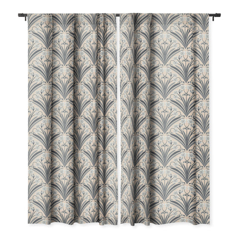 Sewzinski Spring Beauty Flowers in Gray Blackout Non Repeat