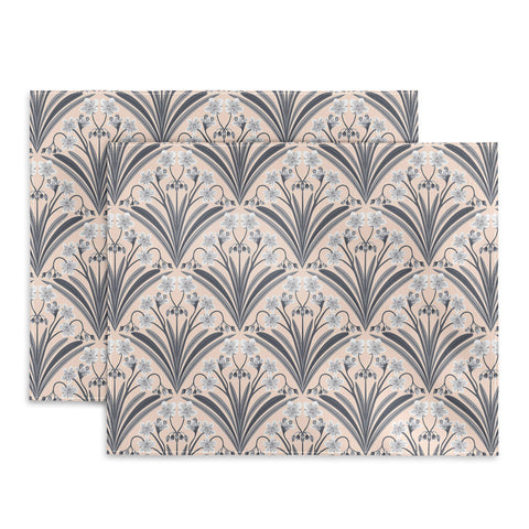 Sewzinski Spring Beauty Flowers in Gray Placemat