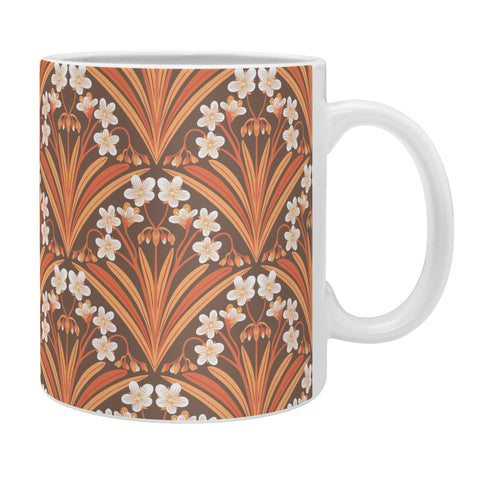 Sewzinski Spring Beauty Flowers on Brown Coffee Mug