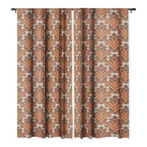 Sewzinski Spring Beauty Flowers on Brown Blackout Non Repeat