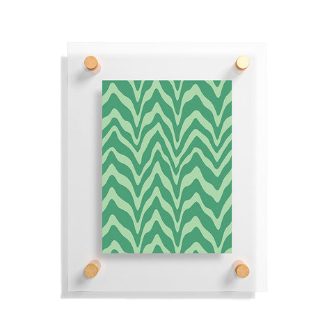 Sewzinski Wavy Lines Mint Green Floating Acrylic Print