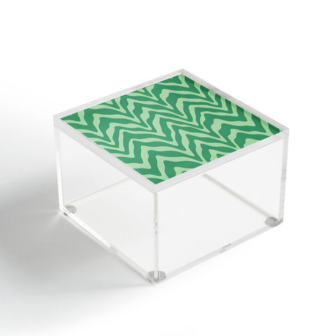 Sewzinski Wavy Lines Mint Green Acrylic Box
