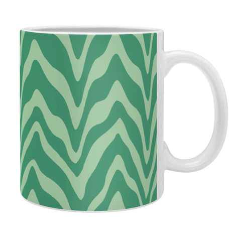 Sewzinski Wavy Lines Mint Green Coffee Mug