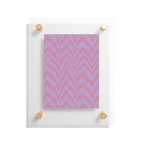 Sewzinski Wavy Lines Pink Purple Floating Acrylic Print