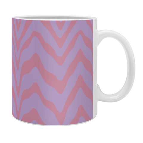 Sewzinski Wavy Lines Pink Purple Coffee Mug