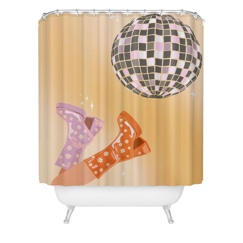shanasart 70s Disco Print Shower Curtain