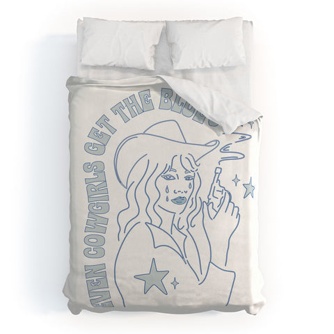 shanasart Even Cowgirls Get the Blues Duvet Cover