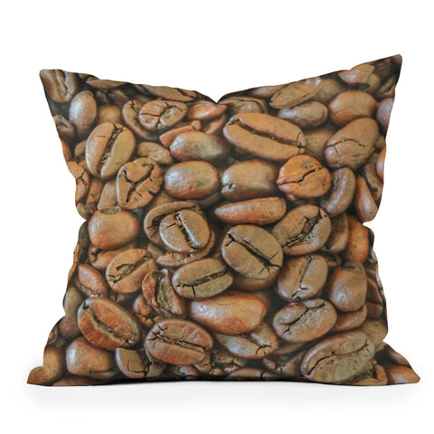 Shannon Clark Coffee Beans Outdoor Throw Pillow