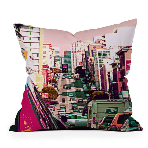 Shannon Clark Hustle And Bustle Outdoor Throw Pillow