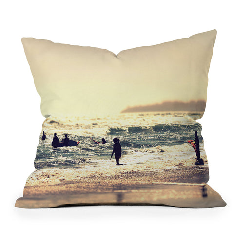 Shannon Clark Sunset Surfers Outdoor Throw Pillow