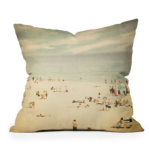 Shannon Clark Vintage Beach Outdoor Throw Pillow