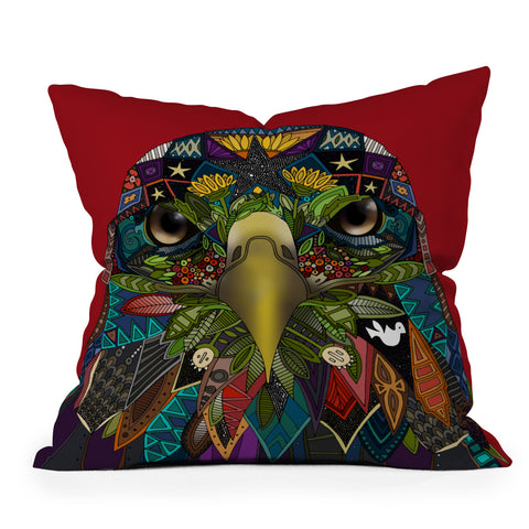 Sharon Turner American Eagle Outdoor Throw Pillow