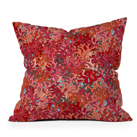 Sharon Turner Coral 2 Outdoor Throw Pillow