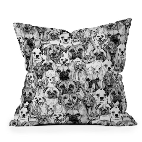 Sharon Turner just dogs Outdoor Throw Pillow