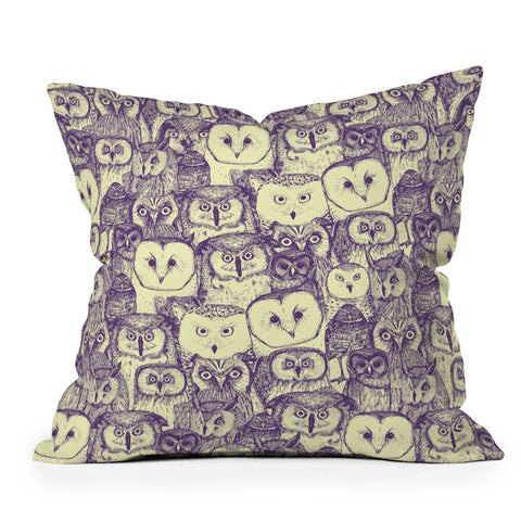Sharon Turner just owls Outdoor Throw Pillow