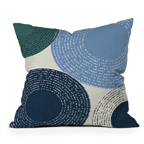 Sheila Wenzel-Ganny Big Blues Minimalist design Outdoor Throw Pillow