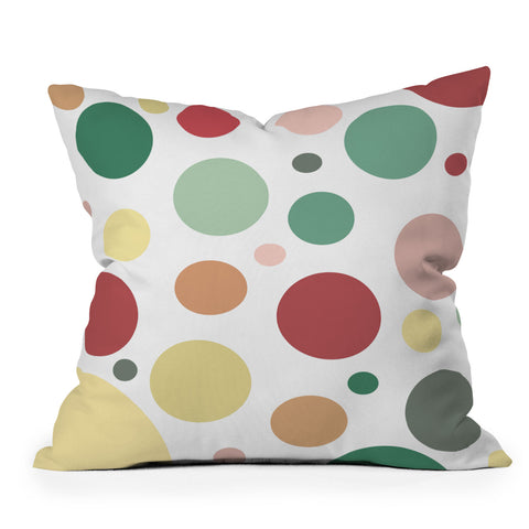 Sheila Wenzel-Ganny Pastel Circle Pattern Outdoor Throw Pillow