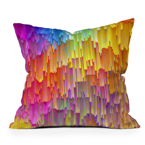 Sheila Wenzel-Ganny Rainbow Cascade Outdoor Throw Pillow
