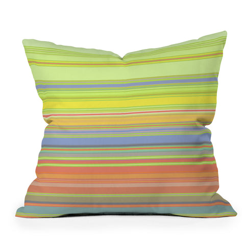 Sheila Wenzel-Ganny Spring Pastel Stripes Outdoor Throw Pillow