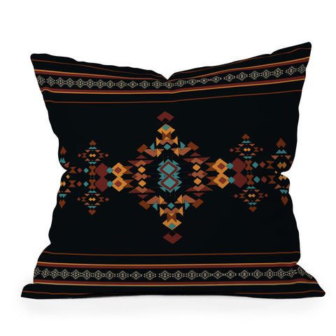 Sheila Wenzel-Ganny Tribal Boho Pattern 2 Outdoor Throw Pillow