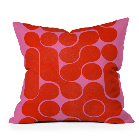 Showmemars Abstract midcentury shapes no 6 Outdoor Throw Pillow