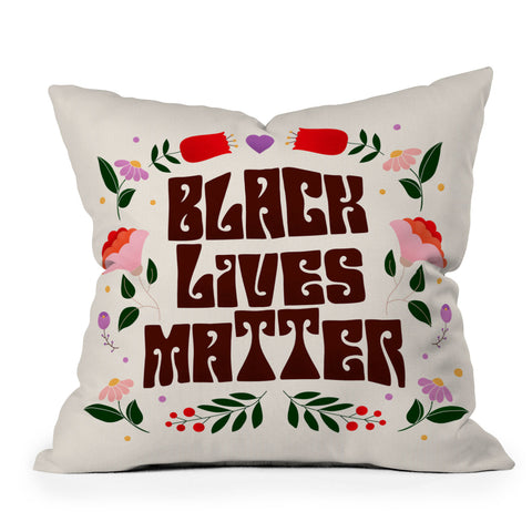 Showmemars Black Lives Matter I Outdoor Throw Pillow