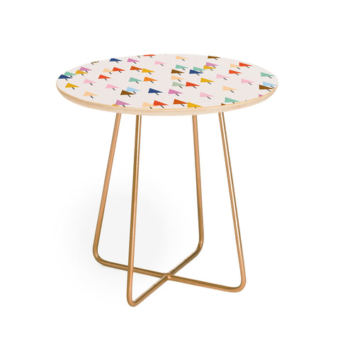 Showmemars Colorful Little Festive Trees Round Side Table