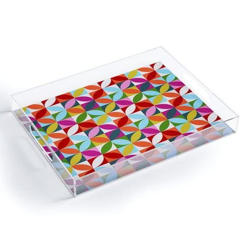 Showmemars Colorful Retro Pattern Acrylic Tray