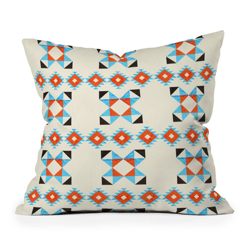 Showmemars geometry navajo pattern no2 Outdoor Throw Pillow