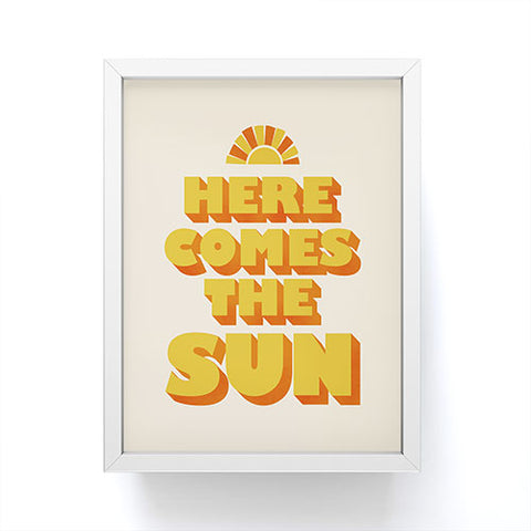 Showmemars Here comes the sun Framed Mini Art Print