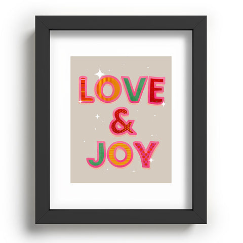 Showmemars LOVE JOY Festive Letters Recessed Framing Rectangle