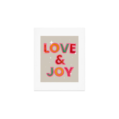 Showmemars LOVE JOY Festive Letters Art Print